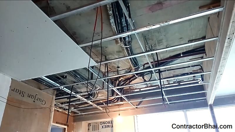 Technique To False Ceiling Installation, How To Build A Suspended Ceiling