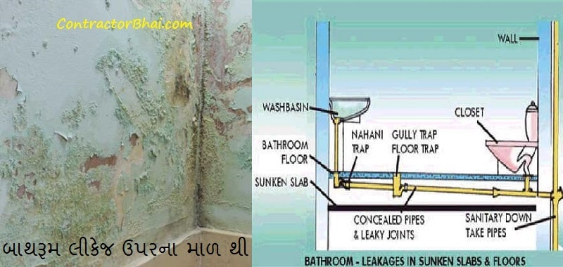 bathroom ceiling water leakage plumbing contractorbhai gujarati