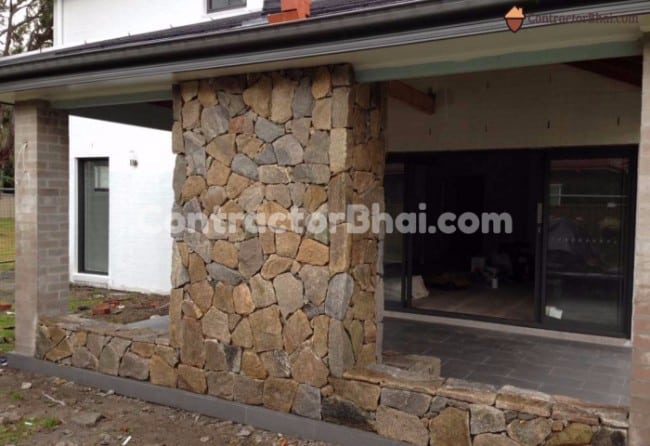 Contractorbhai-Stone-Cladding-on-Exterior-Wall