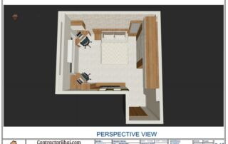 Topview Floorplan in Interior Design Service