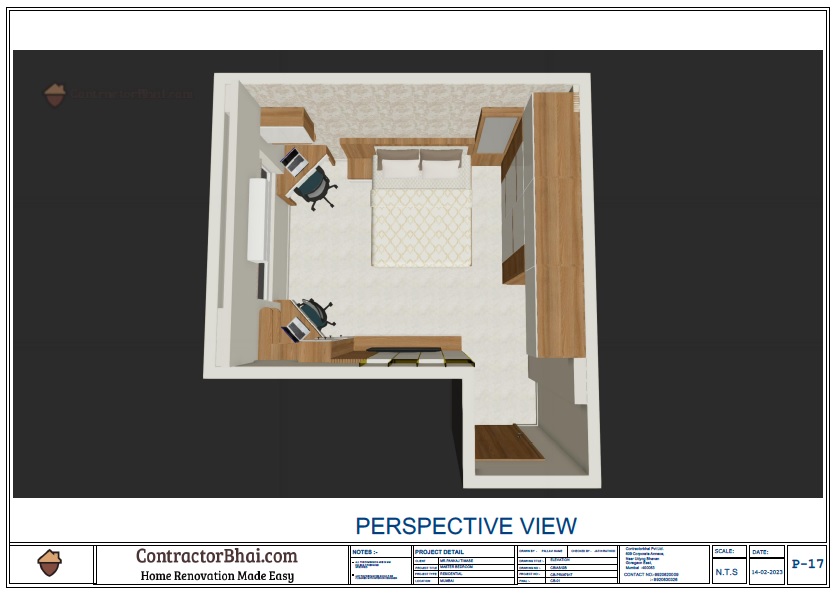 Topview Floorplan in Interior Design Service
